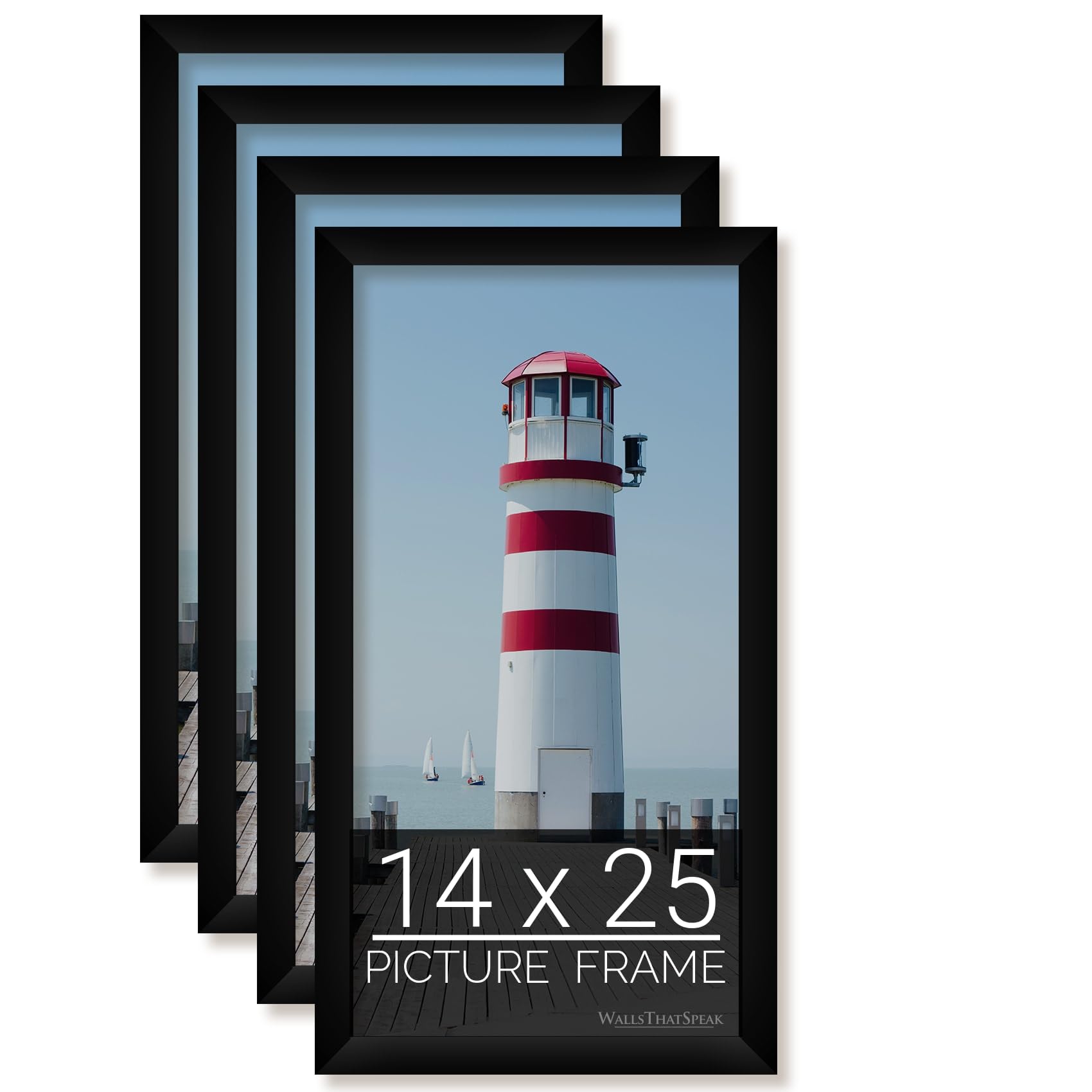 ◆アートフレーム◆115cm×69cm◆壁掛◆Z-2507IN42◆ Amazon.com - wallsthatspeak 14x25 Black Picture Frame for Puzzles